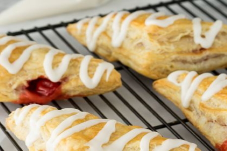 Home Baked Cherry Iced Turnovers