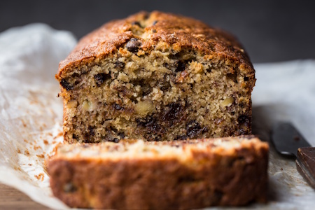 Mrs. B’s Homemade Banana Nut Bread with Chocolate Chips